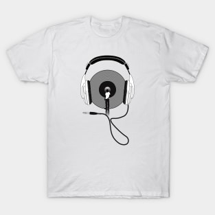 Vinyl Afro black and white T-Shirt